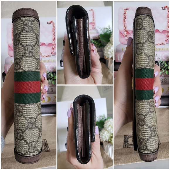 Authentic Pre-owned Gucci Supreme Ophidia GG Continental Flap Wallet - Picture 9 of 16